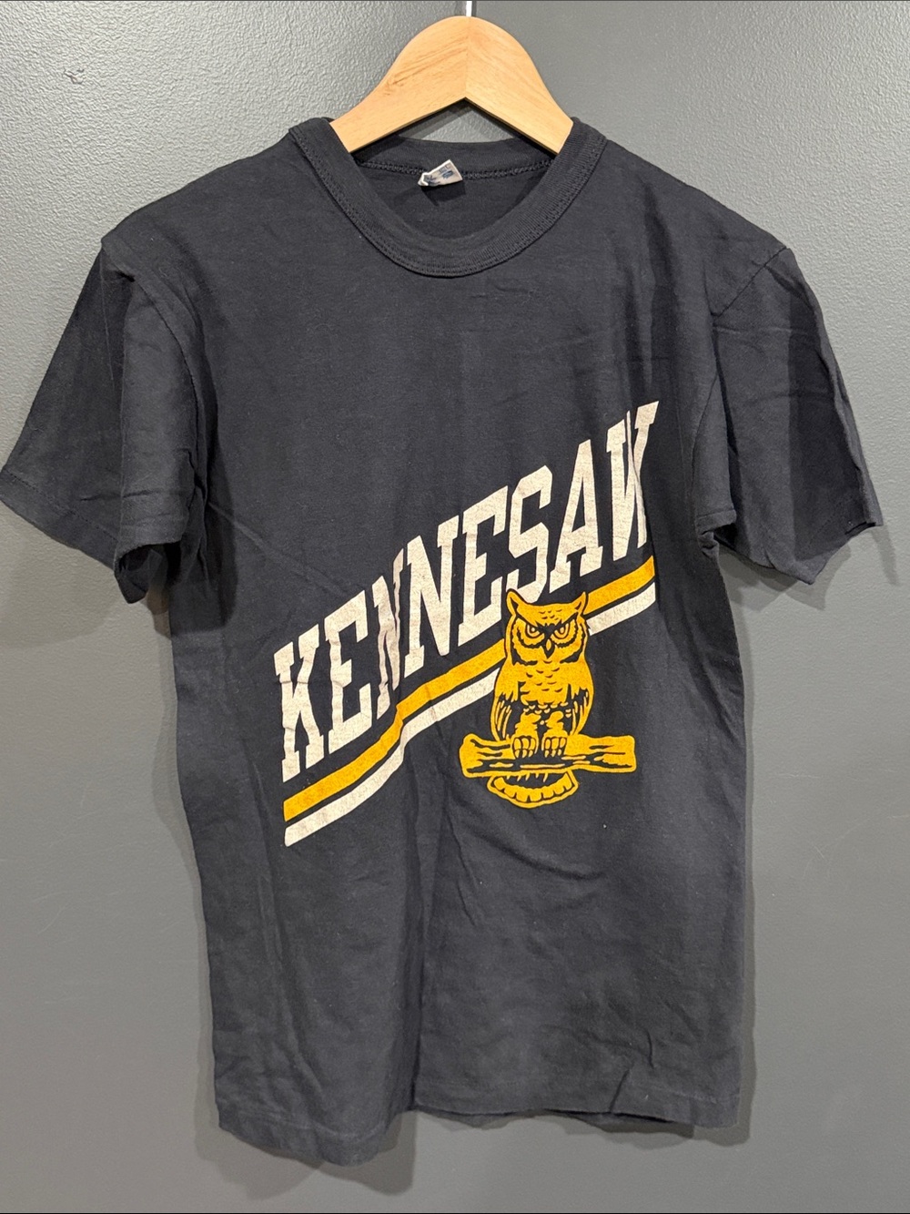 Champion Black Kennesaw Graphic Tee with Yellow Owl